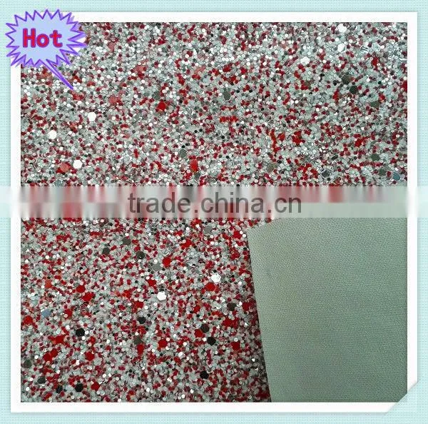 PU Glitter Fabric Leather,glitter Leather for Lady Shoes Quality Choice photo-3