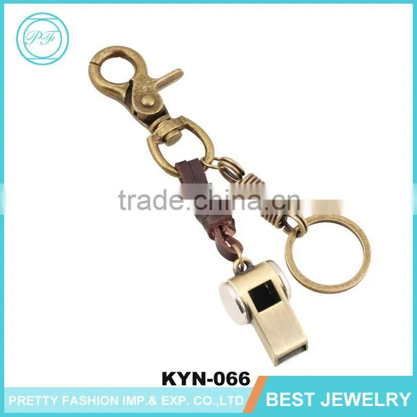 Vintage Bullet Shape Keychain Lanyard Leather Wholesale Key Ring photo-4