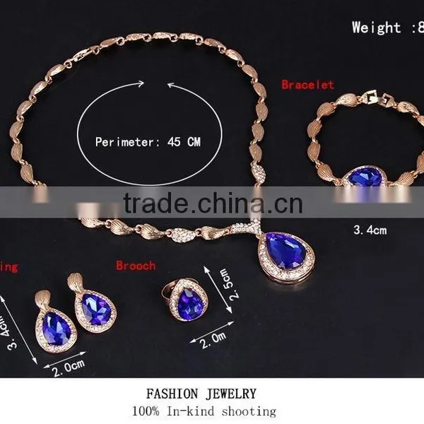Hot Design Gold Jewelry Costume Jewelry Set Algeria Fashion Jewelry Set photo-4
