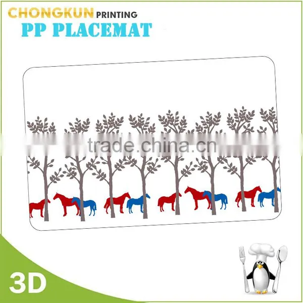 3D Lenticular Christmas Plastic Placemats