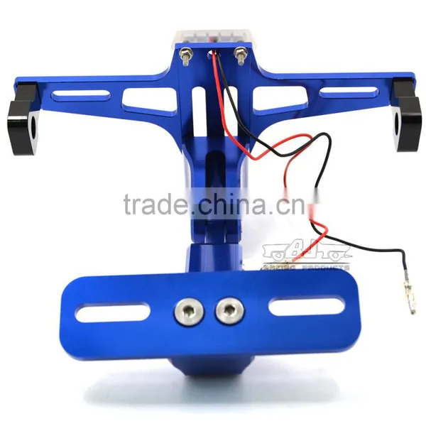 BJ-LPL-039 Replacement Aluminum Sport Bike Universal LED License Plate Bracket Light photo-3