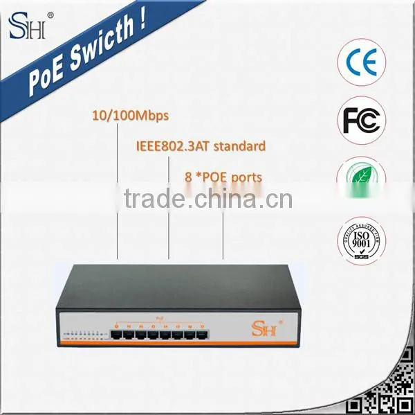 8 Port Fast Ethernet Unmanaged Standalone Poe Switch