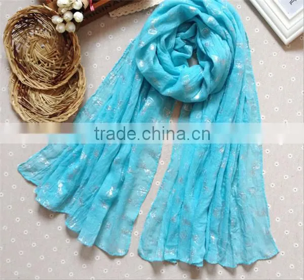 Wide 100% Cotton Pashmina Shawl Scarf for Women photo-2