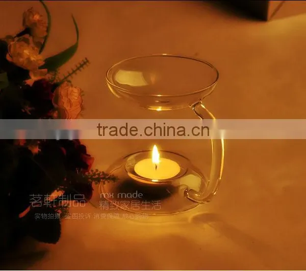 Minimalist Style Clear Glass Candle Holder