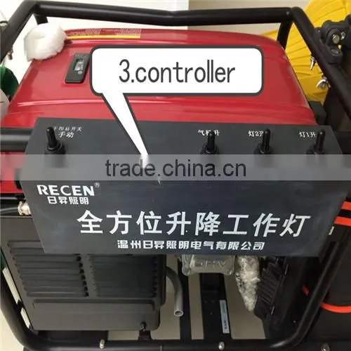 China Manufacture 4*1000w 4.5m High Mast Ultra-bright Telescopic Floodlight Tower Generator photo-3