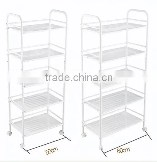 Househoud Furniture Simple Stainless Steel Kitchen Cabinet Shelf With Wheels