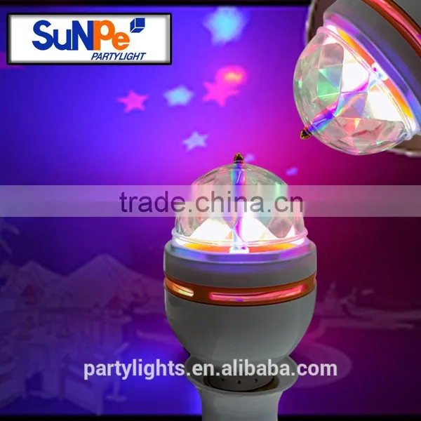 Home Private Small Party RGB Led Lighting Bulb Full Color Rotating Lamp photo-4