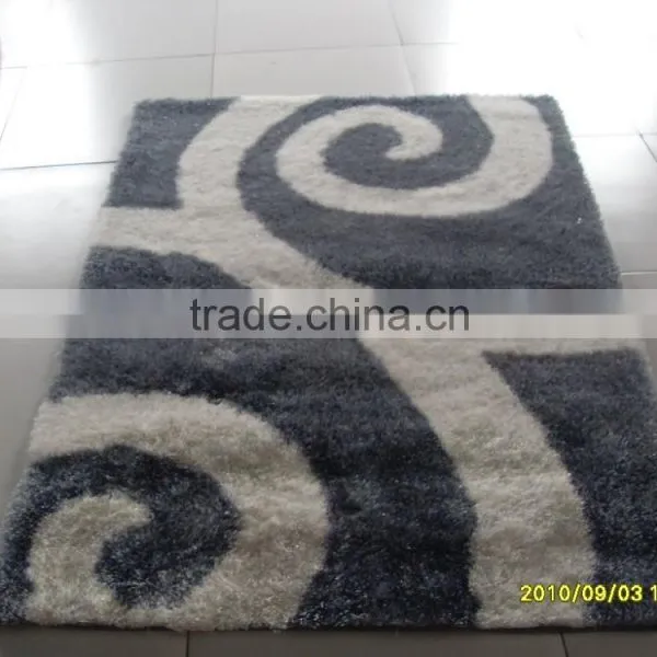 South Korea Silk Pure Color Rugs,hand Tufted Semi Circle Rug photo-3