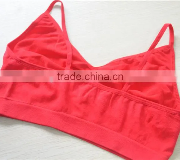 Factory Price Seamless Girls Kids Pajamas Crop Top Bra Underwear photo-2