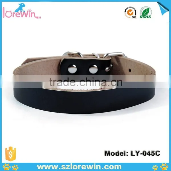 5 Color Options Cheap Personalised Leather Dog Collars photo-6