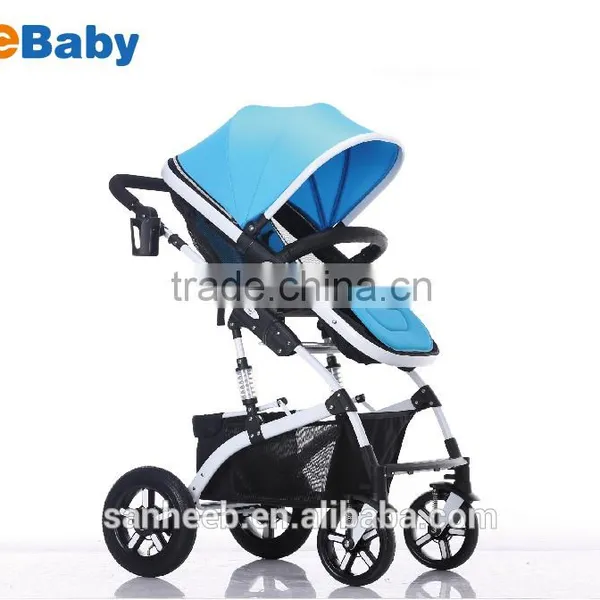High-view, Aluminum Alloy, Shock Absorption, Portable and Foldable Stroller for Baby to Sit or Lie Down photo-4