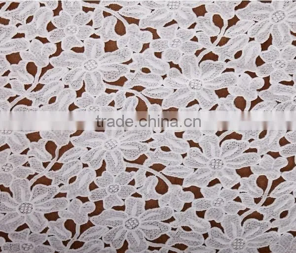 Premium Water Soluble Lace Flower Skirt The Milk Silk Lace Fabrics Small Leaves Embroidery Fabric