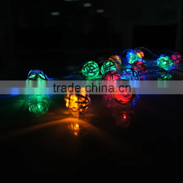 Euro Style 20 RGB Multicolor Silver Handmade Led Ball String Lights Fairy Wedding MAS Patio Deco Lamp photo-6