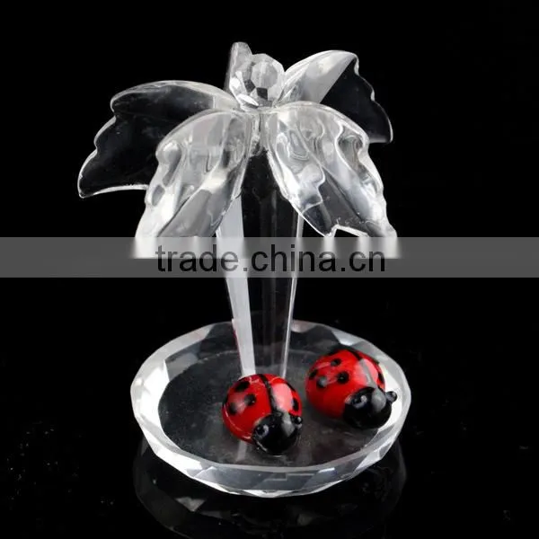 Cute Crystal Glass Coconut Tree Figurines