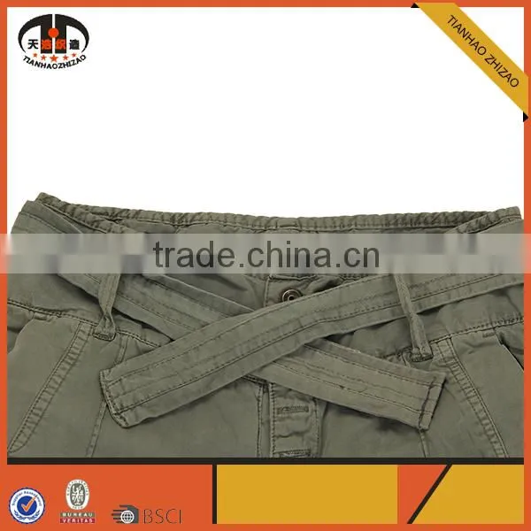 High Quality Custom Mens Casual Harem Shorts With Belt for Summer photo-3
