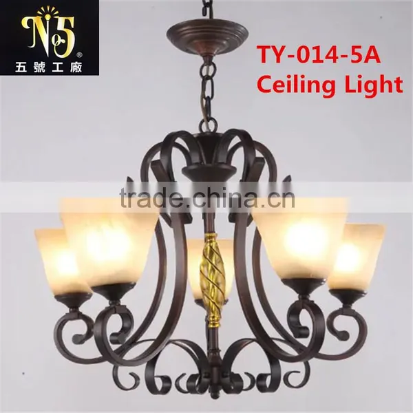American Style Classic Iron Art Wall/Pendant Light With Pattered Lampshade For Home/Hotel/Coffee House Decoration photo-2
