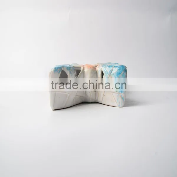 Home Decoration Butterfly Shape Ceramic Tealight Candle Holder photo-2