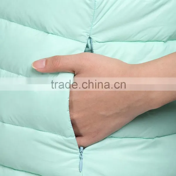 2015 Apple Green Warm Down Sports Sleeveless Winter Vest photo-5