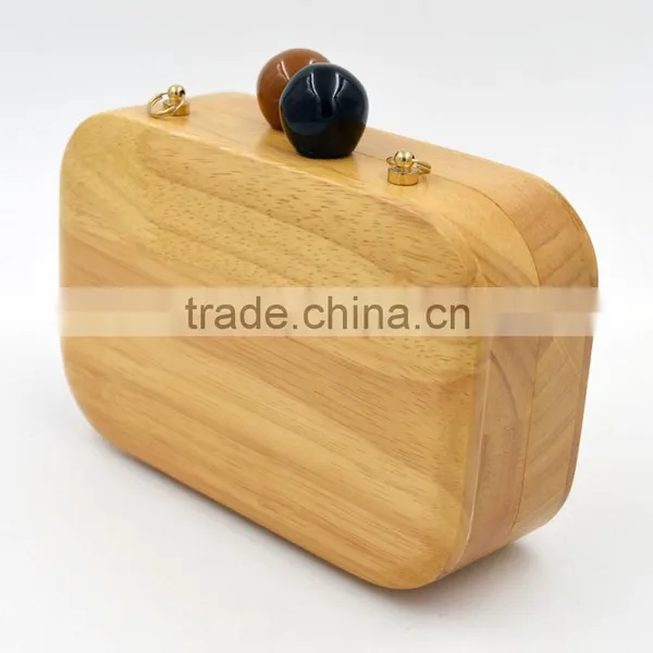 Acrylic Clutch Bag Designer Handbag Factory Custom Banquet Formal Dress Box Evening Wood Bag photo-6