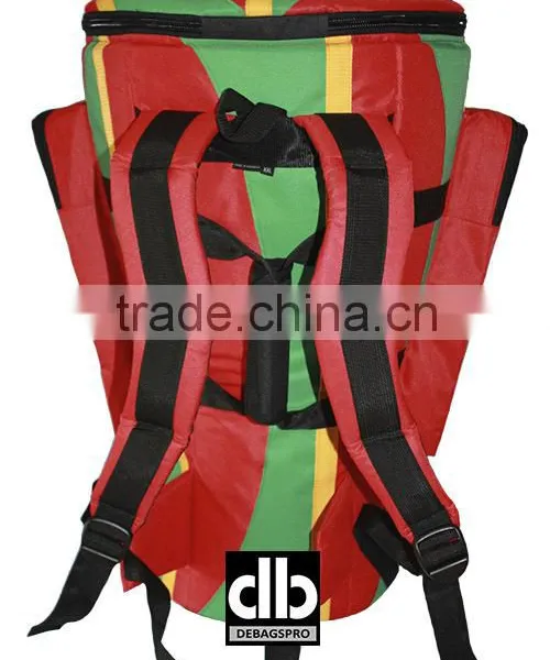 African Djembe Drums Gig Bag PRO Nylon Red Rasta photo-3