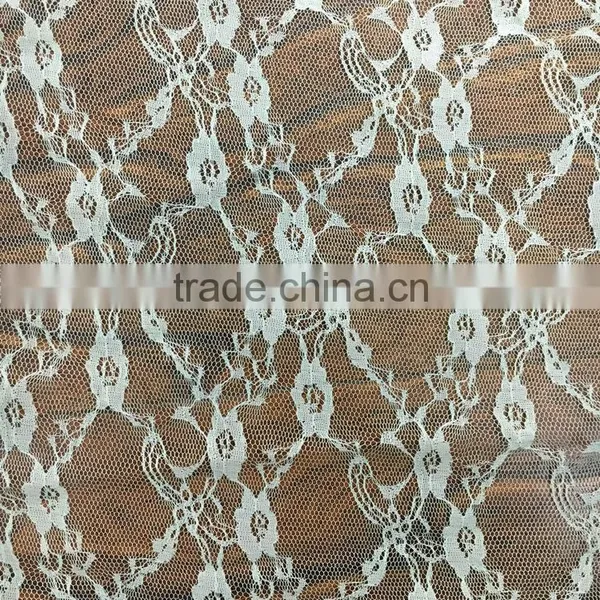 Polyester Knit Lace Fabric Inelastic Lace for Underwear Lady Dresses photo-3