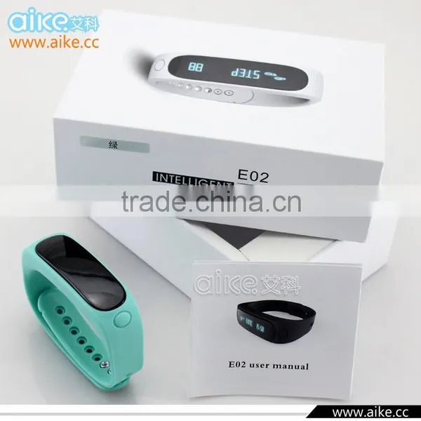 Smart Wrist Watch E02 Smartband Waterproof Bluetooth Fitness Tracker Health Bracelet Sports Wristband Gear Fit For Android IOS photo-4