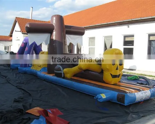 Small Skeleton Skull Theme Inflatable Water Channel for Kids photo-2