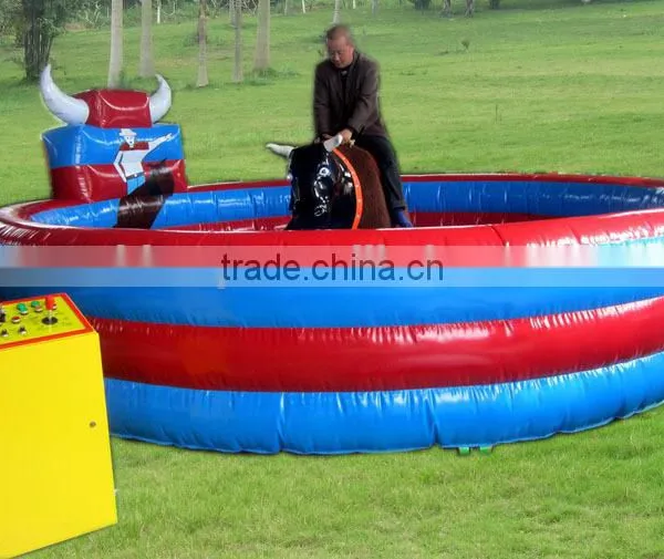 Exciting Party Sports Game Inflatable Mechanical Bull for Adults