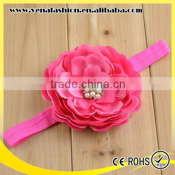 Children Pearls Korean Lily Flower Baby Headband photo-4