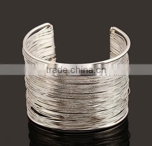 Punk Women Ladies Gold Silver Hollow Open Wide Bangle Cuff Jewellery Bracelet photo-2