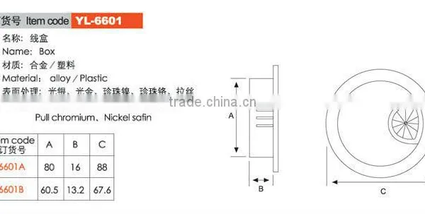 Plastic Round Cable Entry Computer Desk Grommet photo-2