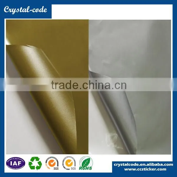 100% Wood Pulp Pantone Color Side Cut Clean Varnishing Aluminum Foil Sticker photo-4