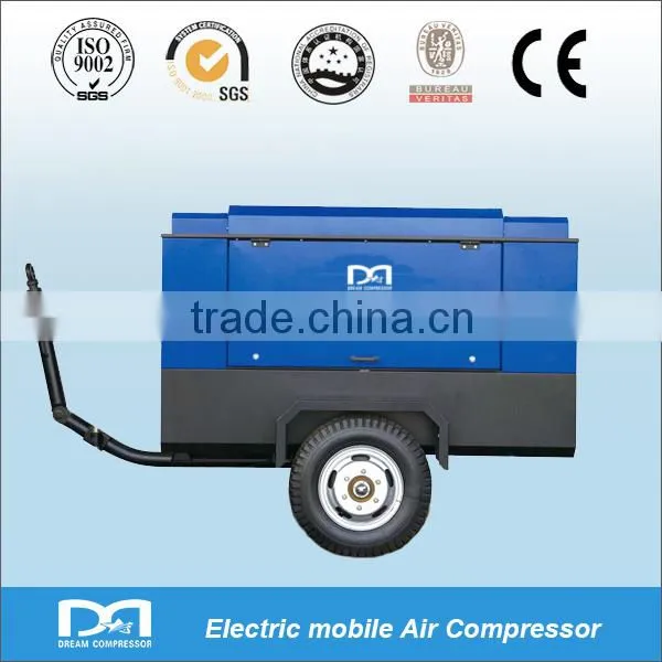 7bar 6.5m3/min Electric Movement Air Compressor For Sale