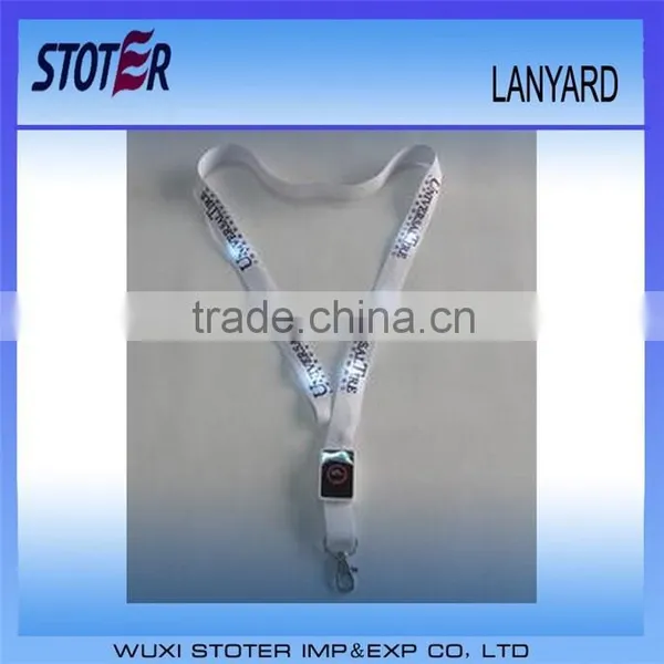 LED Flashing Lanyard Necklace With Badge Holder St7051
