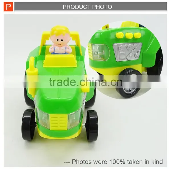 Plastic Mini Free Wheel Cartoon Toy Car City Truck With Music photo-4