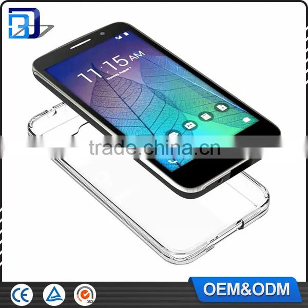 Amazon Hot Sale Anti Scratch Acrylic Clear PC Back + TPU Bumper Phone Cover For Alcatel Stellar Tru Clear Case Paypal Accept photo-2