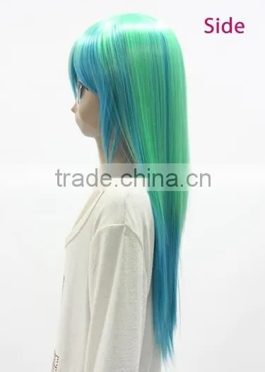 Green Dark Blue Dark Pink Colorful Naruto Cosplay Wig Sex Hatsune Miku Cosplay Wig photo-3