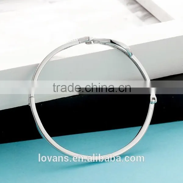 Latest Design Vogue Jewellery Open Pure Silver Bangle Bracelets SBG387W photo-4