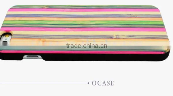 Ocase Pretty Colorful PC/TPU + Rainbow Wood Two in One Phone Case for Iphone 6 photo-4