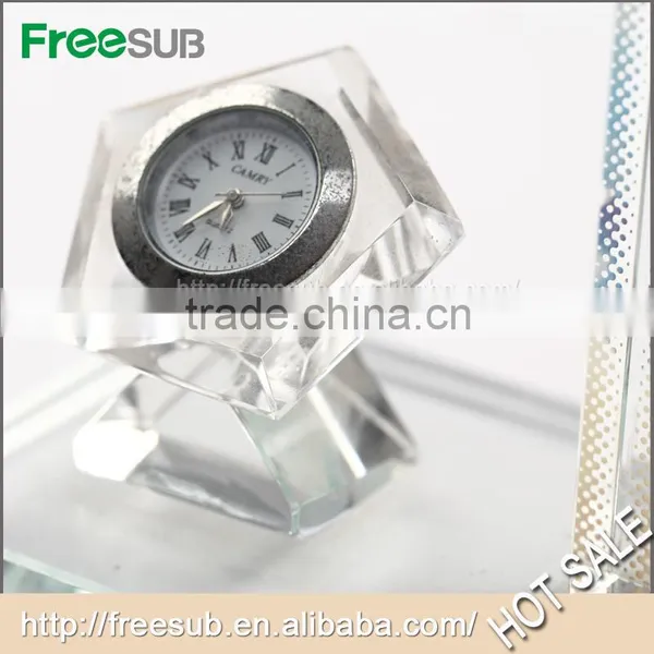 Freesub BXP-06 L100*H280*W75mm Pen Clock Set Blank Sublimation 3d Crystal Photo Frame Clock photo-3