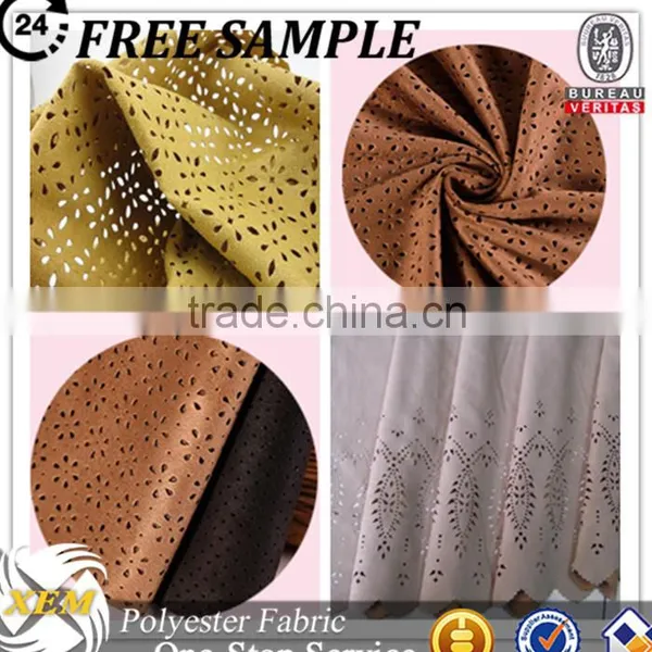 Fashion Fabric 2016 Perforated Suede Fabric Microfiber for Dress photo-6