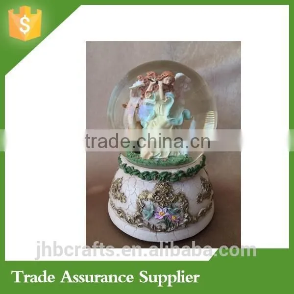 Angel Deer Bunny, Angel With Flute Hummingbirds Base, Water Globe photo-4