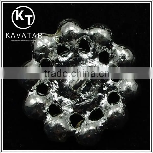 Good Quality NK025 Metal Flower Lead Free Metal Shank Rhinestone Buttons photo-4