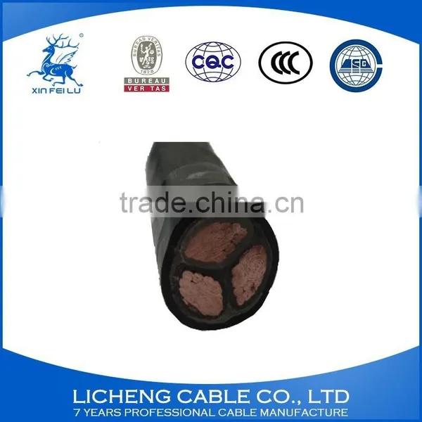 Chinese 3 Core Electric Cables Xlpe Insulated Pvc Sheathed Copper Electrical Power Cable 3x185mm2 photo-2