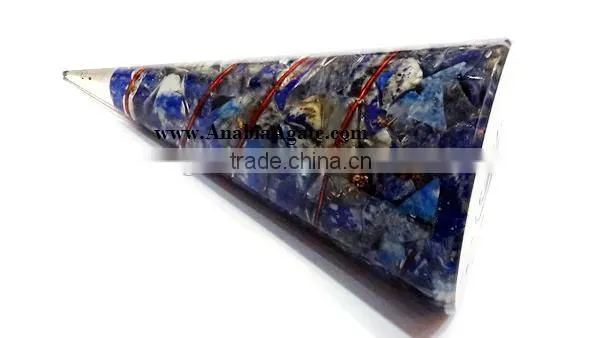 Lapis Orgone Antenna : Antenna : Lapiz Lazule Copper Wire Wrapped Orgone Antenna photo-3