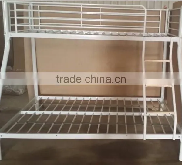 UK MARKET 3 People Bunk Bed With Wooden Step /metal Bunk Bed photo-2