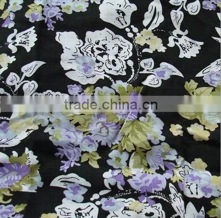 2015 New Flower Printed Spun Rayon Fabric photo-2