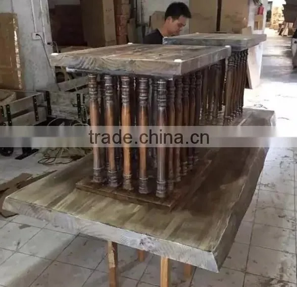 Vintage Style Reclaimed Wood Dining Table Factory photo-3