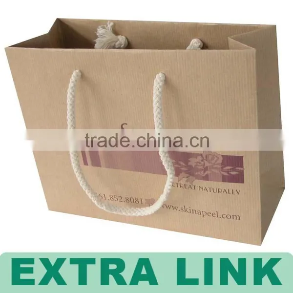 Promotional Custom Logo Printed Fancy White Brown Craft Paper Bag Wholesale photo-2