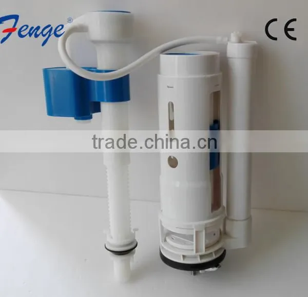 Cistern Toilet Set of Plastic Water Tank Fitting With Push Button Flush Valve and Cistern Fill Valve photo-2